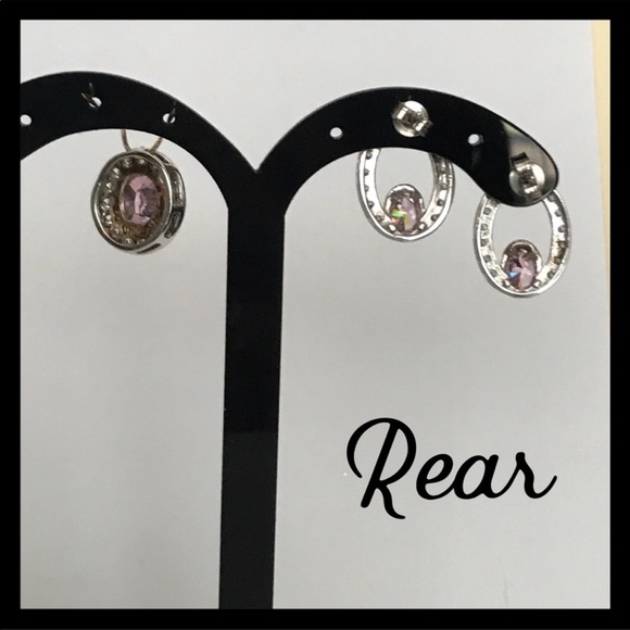 Pink Sapphire Earrings & Pendant Set - Picture 8 of 11